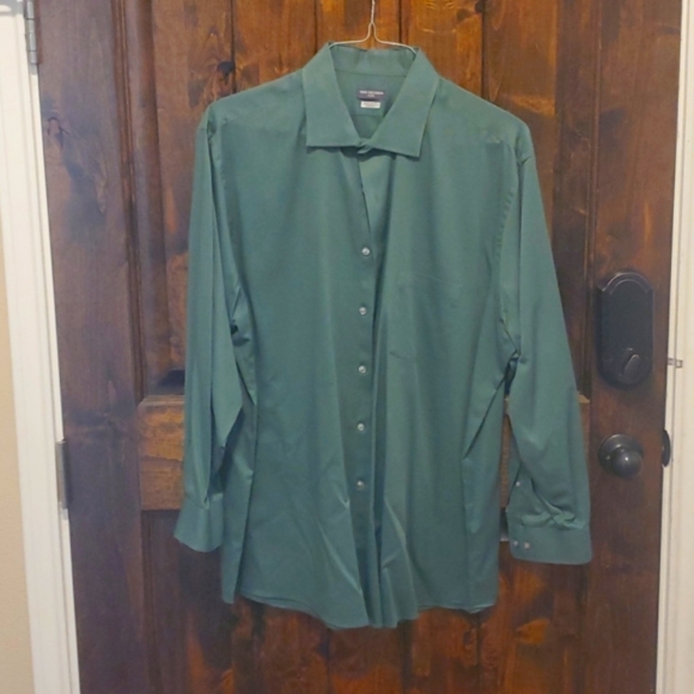 Van Heusen Flex Green and Blue Button Down
